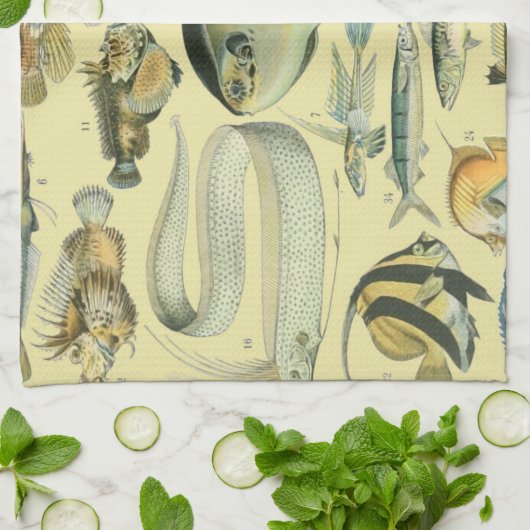  wetenschappelijke Vissende kunst Theedoek (Gevouwen)