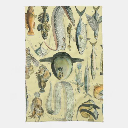  wetenschappelijke Vissende kunst Theedoek (Verticaal)