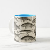  wetenschappelijke viszwemmen Amazon Tweekleurige Koffiemok (Voorkant links)