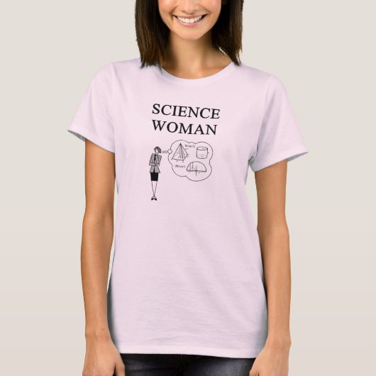 WETENSCHAPPELIJKE VROUW T-SHIRT (Voorkant)