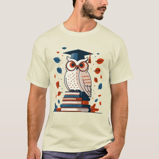Wetenschappelijke wijsheid: een elegante uil van k t-shirt (Voorkant)