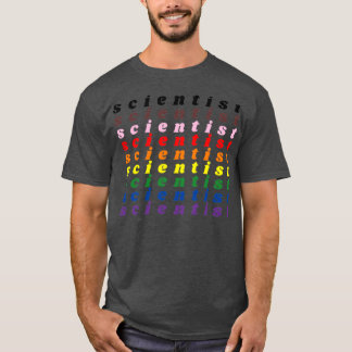 wetenschapper die regenboogbreed herhaalt t-shirt