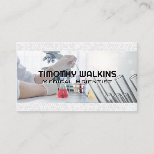 Wetenschapper experimenteert in het lab visitekaartje (Voorkant)