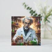 Wetenschapper in een laboratorium die drankjes men kaart (Staand voorkant)