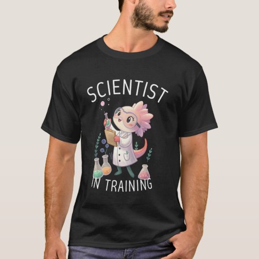 Wetenschapper in Opleiding Schattige Axolotl Aardi T-shirt (Voorkant)
