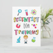 Wetenschapper in Opleiding voor Jonge Wetenschappe Kaart (Staand voorkant)