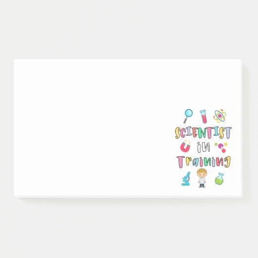 Wetenschapper in opleiding voor jonge wetenschappe post-it® notes (Voorkant)