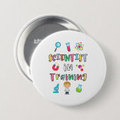 Wetenschapper in Opleiding voor Jonge Wetenschappe Ronde Button 7,6 Cm (Voorkant /achterkant)