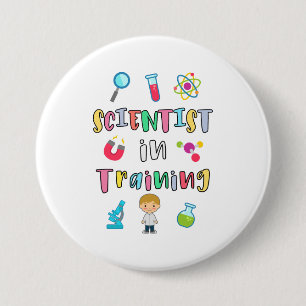 Wetenschapper in Opleiding voor Jonge Wetenschappe Ronde Button 7,6 Cm