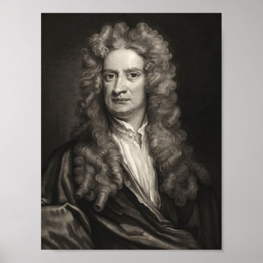 wetenschapper Isaac Newton portret Poster (Voorkant)
