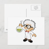 wetenschapper met bekerglas briefkaart (Voorkant / Achterkant)