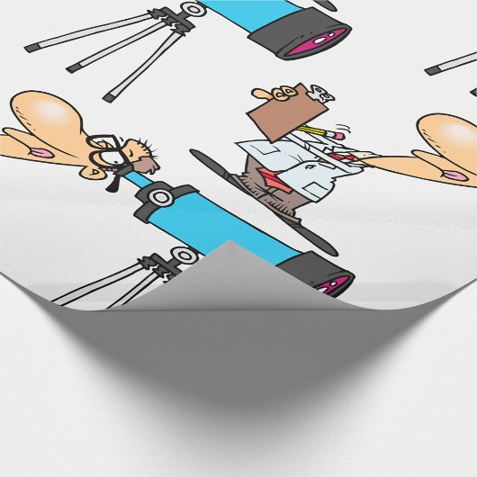 Wetenschapper met Telescope Astronomy Science Humo Cadeaupapier