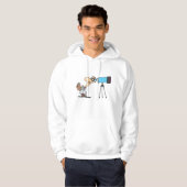 Wetenschapper met Telescope Astronomy Science Humo Hoodie (Voorkant volledig)