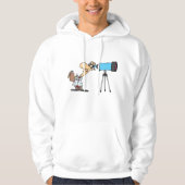 Wetenschapper met Telescope Astronomy Science Humo Hoodie (Voorkant)