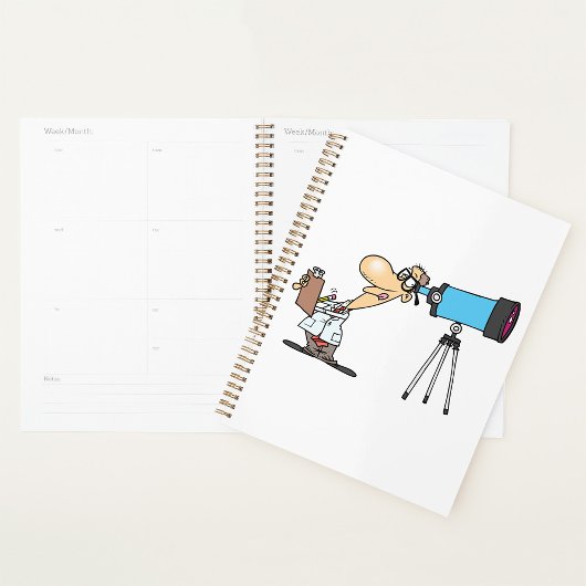 Wetenschapper met Telescope Astronomy Science Humo Planner