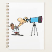 Wetenschapper met Telescope Astronomy Science Humo Planner (Voorkant)