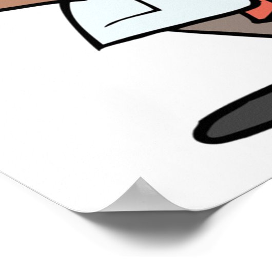 Wetenschapper met Telescope Astronomy Science Humo Poster (Hoek)