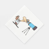 Wetenschapper met Telescope Astronomy Science Humo Servet (Hoek)