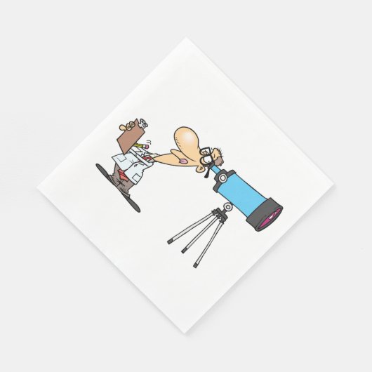 Wetenschapper met Telescope Astronomy Science Humo Servet (Hoek)