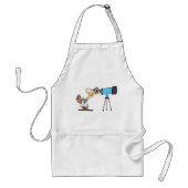 Wetenschapper met Telescope Astronomy Science Humo Standaard Schort (Voorkant)