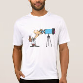 Wetenschapper met Telescope Astronomy Science Humo T-shirt (Voorkant)