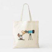 Wetenschapper met Telescope Astronomy Science Humo Tote Bag (Achterkant)