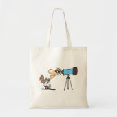 Wetenschapper met Telescope Astronomy Science Humo Tote Bag (Voorkant)