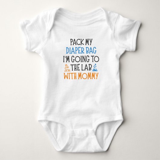 Wetenschapper Moeder Grappige Wetenschap Baby Zegt Romper (Voorkant)