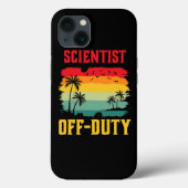 Wetenschapper op vakantie van dienst Grappige zome Case-Mate iPhone Case (Achterkant)