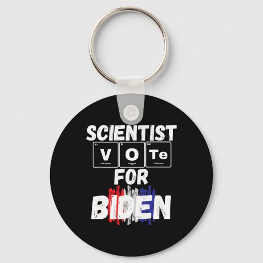 Wetenschapper stemt op Biden Sleutelhanger (Voorkant)