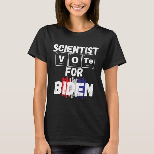 Wetenschapper stemt op Biden T-shirt (Voorkant)