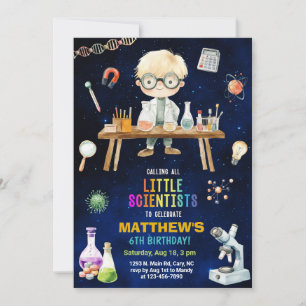 Wetenschapper, Verjaardagsuitnodiging voor Gekke W Kaart