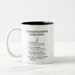 Wetenschappers begrijpen - Grappige definities Tweekleurige Koffiemok