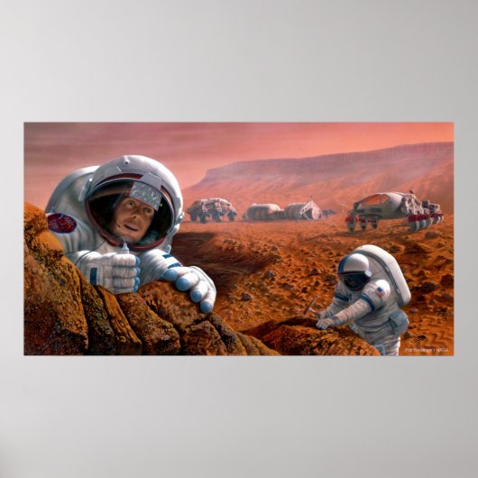 Wetenschappers op Mars Poster (Voorkant)