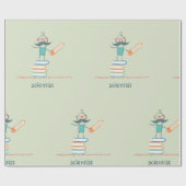 Wetenschappers staan op de boeken cadeaupapier (Vlak)