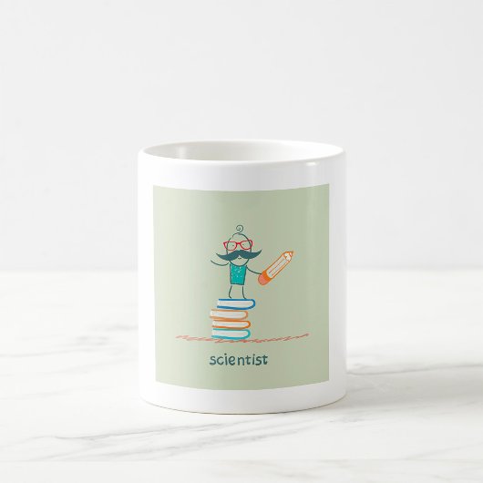 Wetenschappers staan op de boeken koffiemok