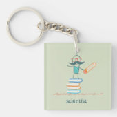 Wetenschappers staan op de boeken sleutelhanger (voorkant)