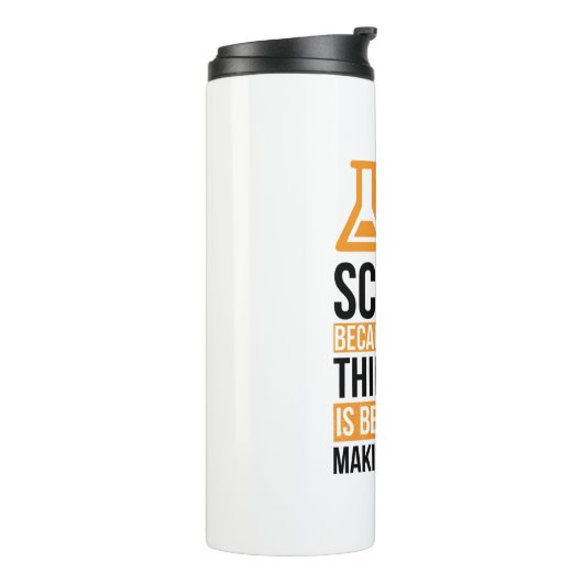 Wetenschappers van laboratoriumtechnici thermosbeker (Gedraaid links)