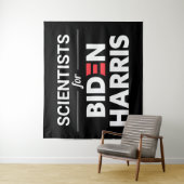 Wetenschappers voor Biden Harris Custom Text Black Wandkleed (In situ)