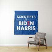 Wetenschappers voor Biden Harris Custom Text Blue Wandkleed (In situ)