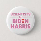 Wetenschappers voor Biden Harris Custom Text White Ronde Button 5,7 Cm (Voorkant)