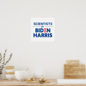Wetenschappers voor de aangepaste tekst van Biden  Poster (Keuken)