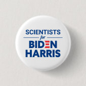 Wetenschappers voor de aangepaste tekst van Biden Ronde Button 3,2 Cm (Voorkant)