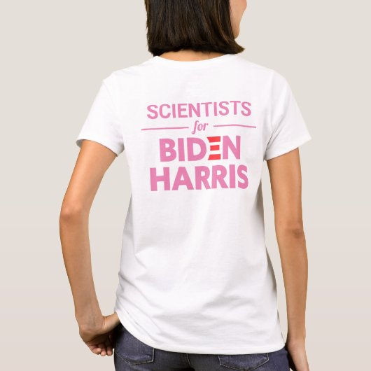 Wetenschappers voor de aangepaste tekst van Biden  T-shirt (Achterkant)