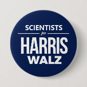 Wetenschappers voor Harris Walz Ronde Button 7,6 Cm (Voorkant)