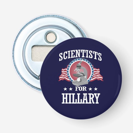 WETENSCHAPPERS VOOR HILLARY BUTTON FLESOPENER (Voorkant)