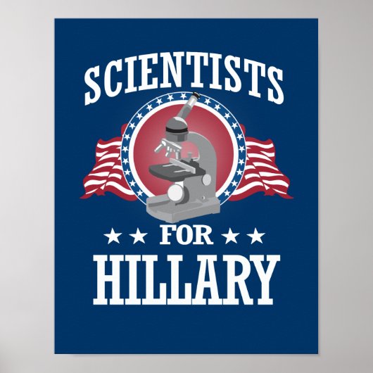 WETENSCHAPPERS VOOR HILLARY POSTER (Voorkant)