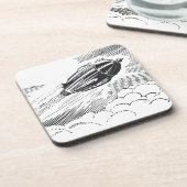 wetenschapscampagne in de wolken drankjes onderzetter (Linkerzijde)