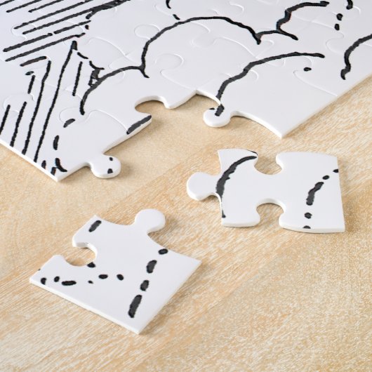 wetenschapscampagne in de wolken legpuzzel (Zijkant)