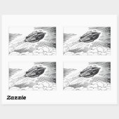  wetenschapscampagne in de wolken rechthoekige sticker (Vel)